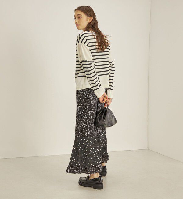 SHIPS for women「〈手洗い可能〉切替 プリント セミフレア スカート」|スカート|