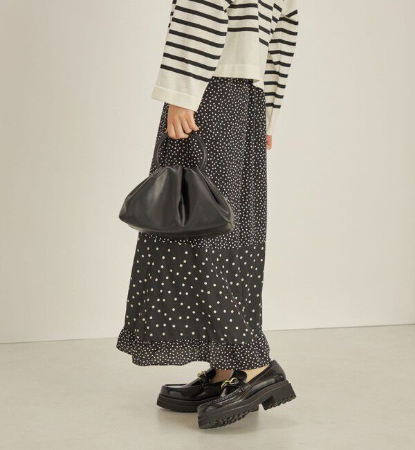 SHIPS for women「〈手洗い可能〉切替 プリント セミフレア スカート」|スカート|