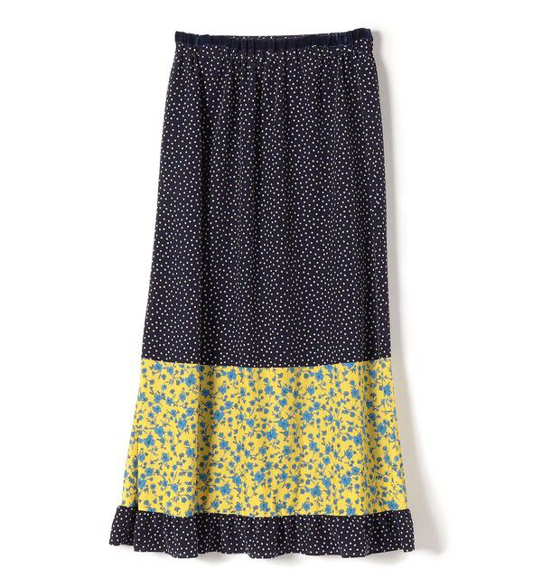 SHIPS for women「〈手洗い可能〉切替 プリント セミフレア スカート」|スカート|