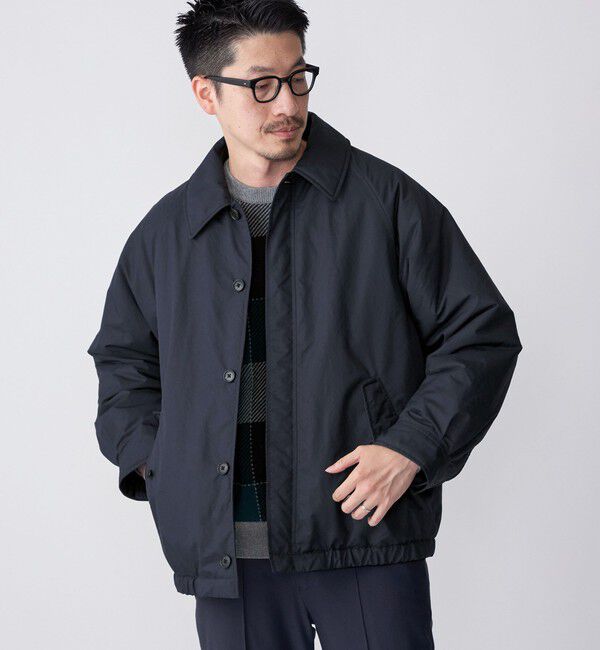 SHIPS「SHIPS:〈撥水〉Thinsulate 中綿 ハリントンジャケット」|ブルゾン・スタジャン|ネイビー