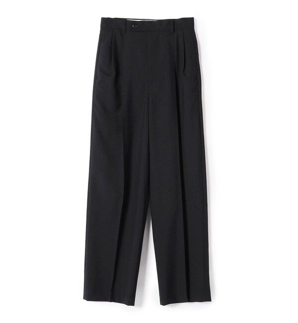 SHIPS for women「SHIPS Primary Navy Label:トロ マーベルト センター プレス パンツ」|その他|ブラック