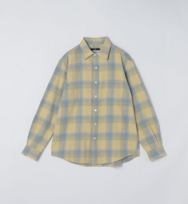 SHIPS「SHIPS: Shuttle notes レギュラーカラー オンブレチェック 長袖 ネルシャツ」|シャツ・ブラウス|