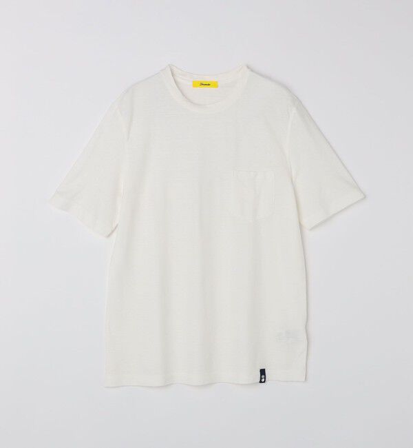 SHIPS「DRUMOHR: コットン/リネン ガーメントダイ Tシャツ」|Tシャツ・カットソー|ホワイト