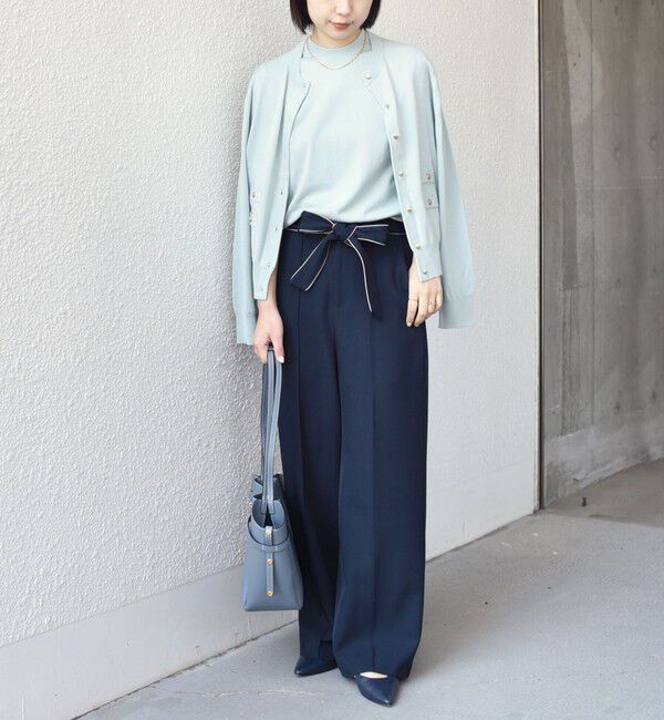 SHIPS Colors 「《予約》SHIPS Colors:〈接触冷感・手洗い可能〉14ゲージ クルーネック カーディガン◆」|カーディガン|