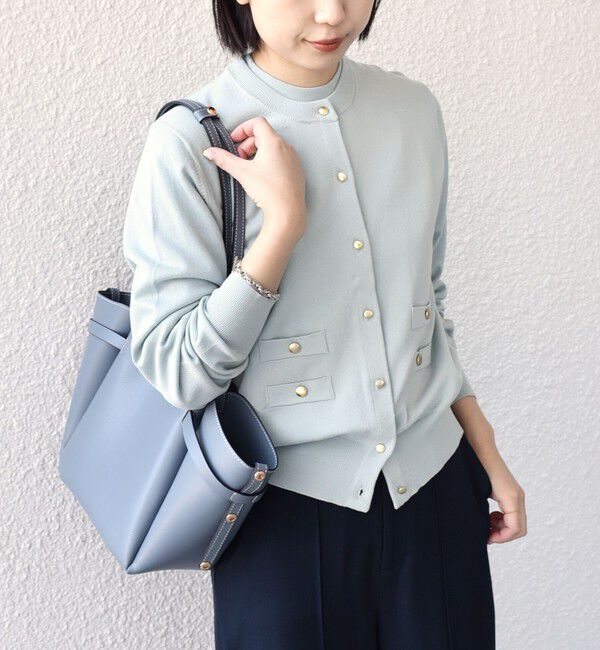 SHIPS Colors 「《予約》SHIPS Colors:〈接触冷感・手洗い可能〉14ゲージ クルーネック カーディガン◆」|カーディガン|