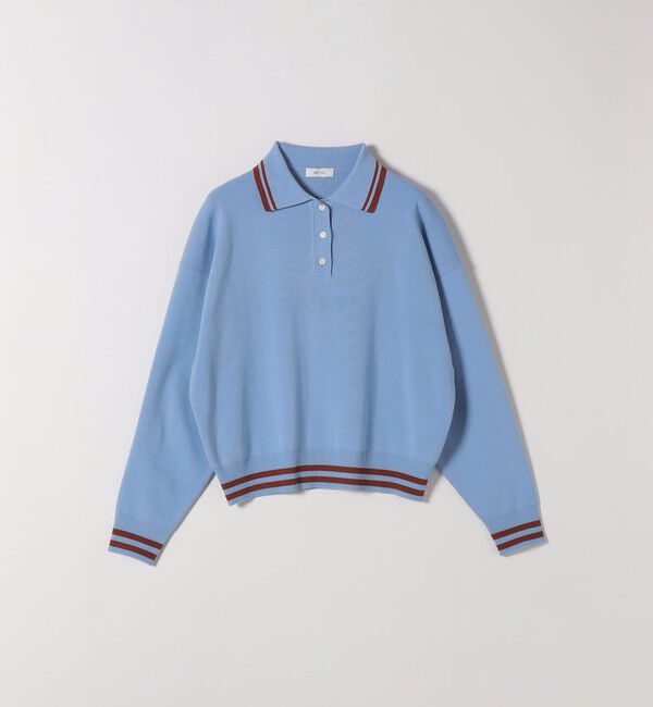 SHIPS any「《予約》SHIPS any:〈手洗い可能〉コットン ミックス ライン ポロニット プルオーバー」|ニット・セーター|