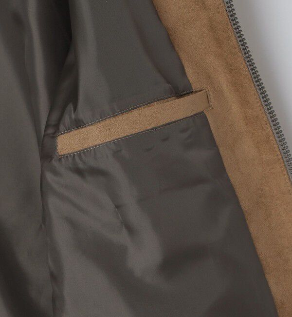 SHIPS「City Ambient Products: フェイクスエード(ポリエステル) ジップ ブルゾン」|その他|