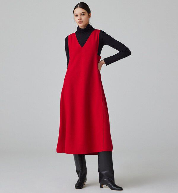 TOMORROWLAND collection「リングニット フロンタブルドレス」|ワンピース|