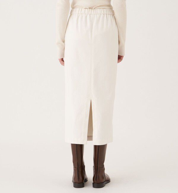 GALERIE VIE「ストレッチモールスキン Iラインミディスカート」|タイト|