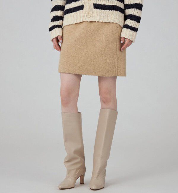 MACPHEE「モヘヤシャギー ミニスカート」|台形|