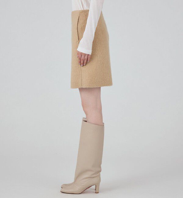 MACPHEE「モヘヤシャギー ミニスカート」|台形|