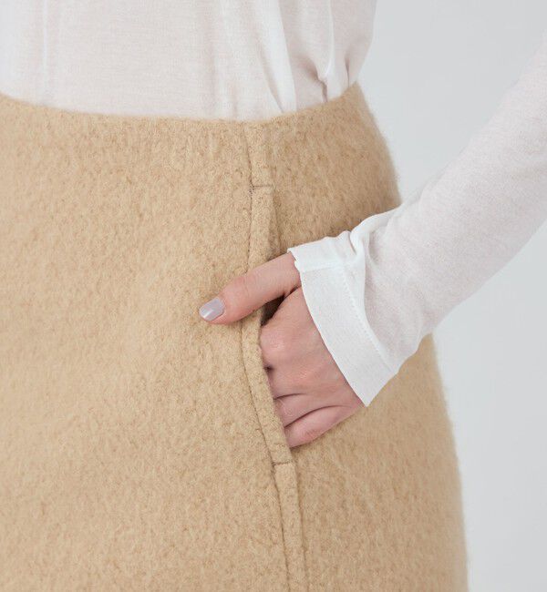 MACPHEE「モヘヤシャギー ミニスカート」|台形|