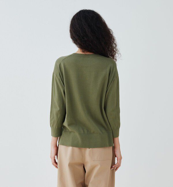 GALERIE VIE「プレーンコットン クルーネックプルオーバー」|ニット・セーター|