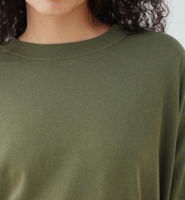 GALERIE VIE「プレーンコットン クルーネックプルオーバー」|ニット・セーター|