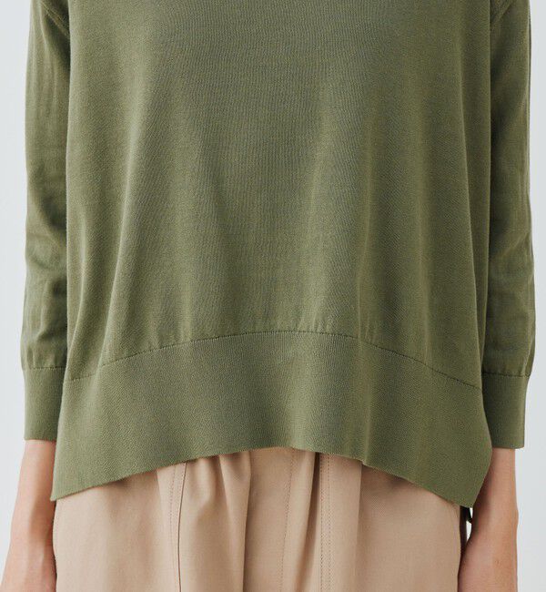 GALERIE VIE「プレーンコットン クルーネックプルオーバー」|ニット・セーター|