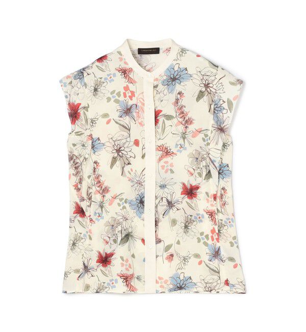 TOMORROWLAND collection「トリビュートフラワー ピコカットスリーブブラウス」|シャツ・ブラウス|34 レッド系