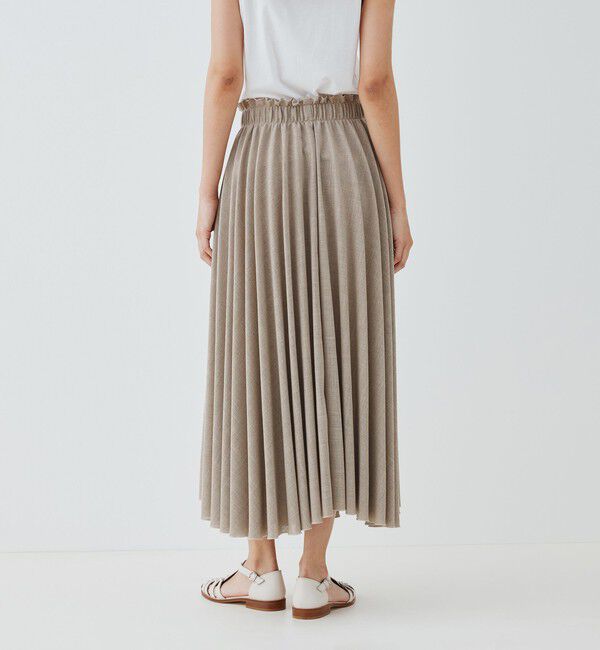 GALERIE VIE「リネンテクスチャー プリーツマキシスカート」|スカート|