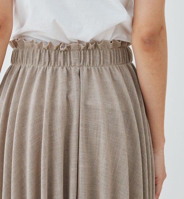 GALERIE VIE「リネンテクスチャー プリーツマキシスカート」|スカート|