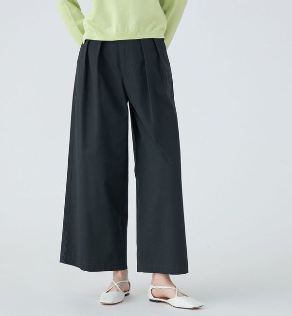 MACPHEE「シルクネップウェザー タックワイドパンツ」|その他|