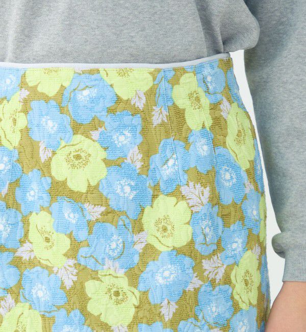 Ballsey「ポピープリントジャカード ペンシルタイトスカート」|タイト|