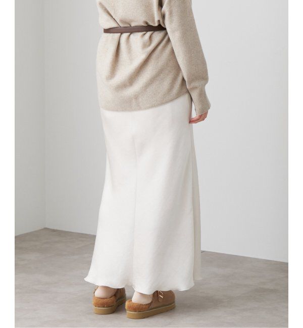 IENA「《追加9》ダブルサテンスカート」|スカート|