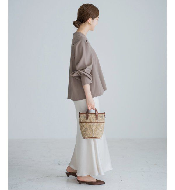 IENA「《追加9》ダブルサテンスカート」|スカート|