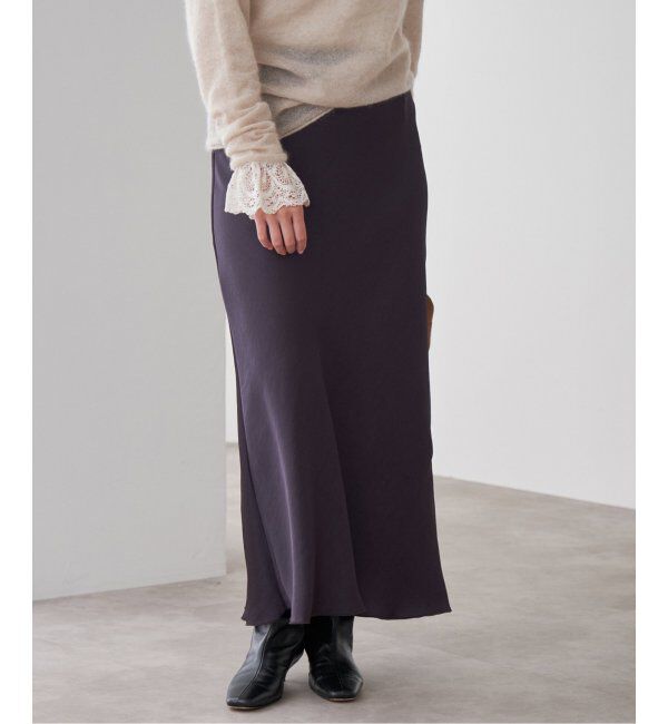 IENA「《追加9》ダブルサテンスカート」|スカート|