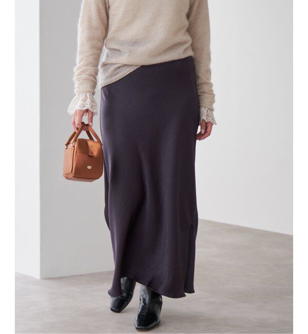 IENA「《追加9》ダブルサテンスカート」|スカート|