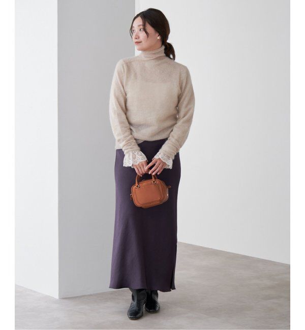 IENA「《追加9》ダブルサテンスカート」|スカート|