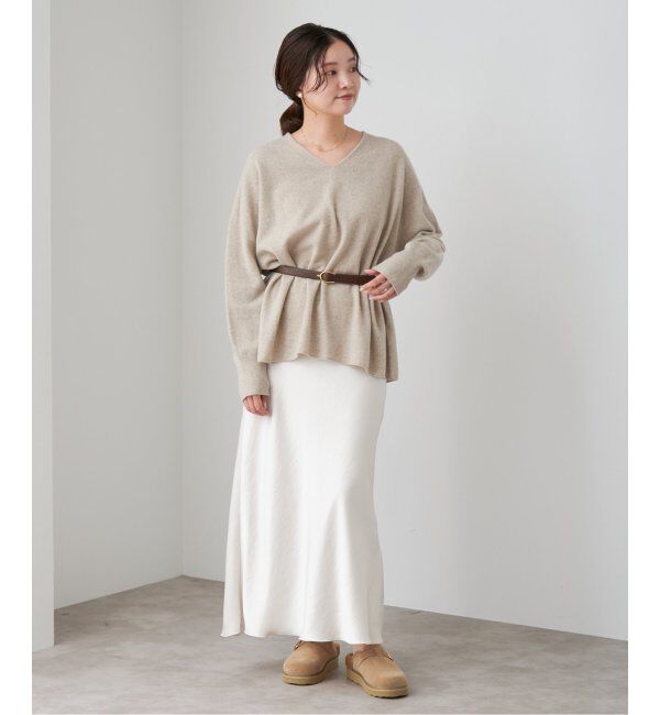 IENA「《追加9》ダブルサテンスカート」|スカート|