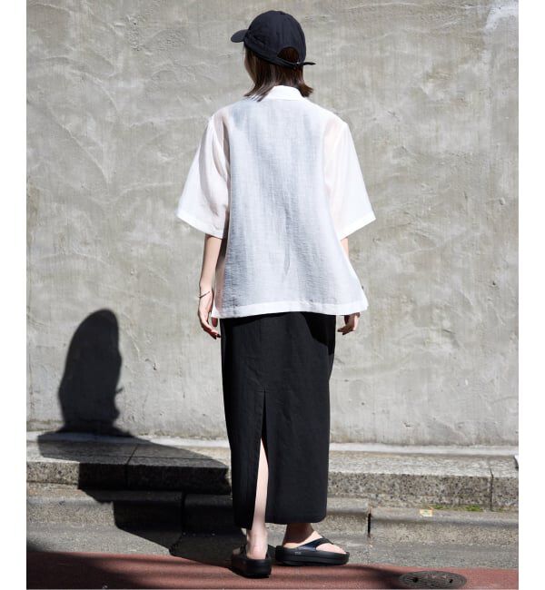 SLOBE IENA「《WEB限定/追加》リネンレーヨンノースリーブナローワンピース」|ワンピース|