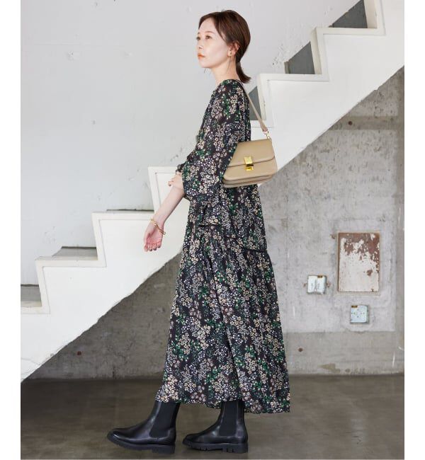 SLOBE IENA「《WEB限定/追加3》FLOWER PRINT ワンピース」|ワンピース|
