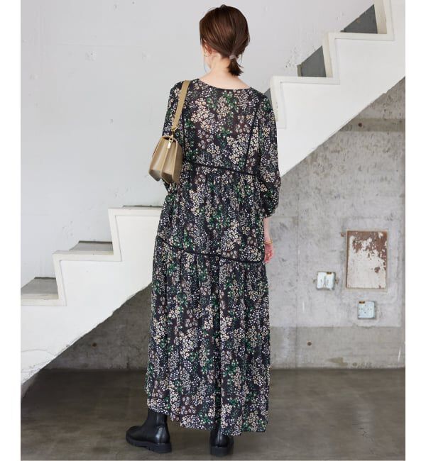 SLOBE IENA「《WEB限定/追加3》FLOWER PRINT ワンピース」|ワンピース|