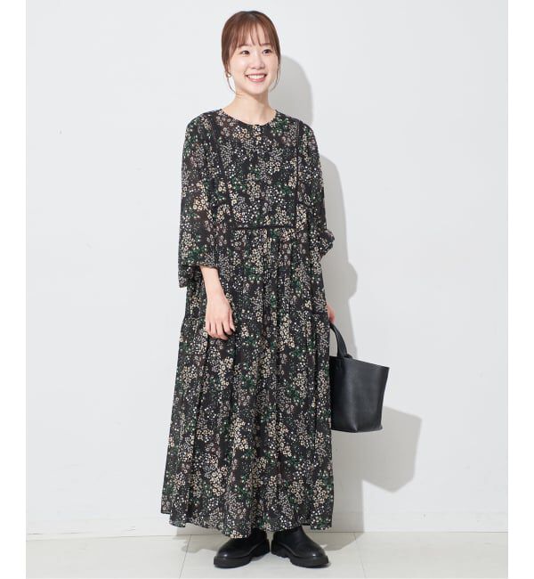 SLOBE IENA「《WEB限定/追加3》FLOWER PRINT ワンピース」|ワンピース|
