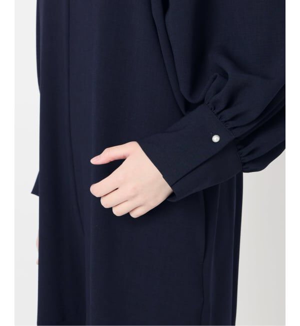 IENA「&NAVY メランジツイルギャザーワンピース」|ワンピース|