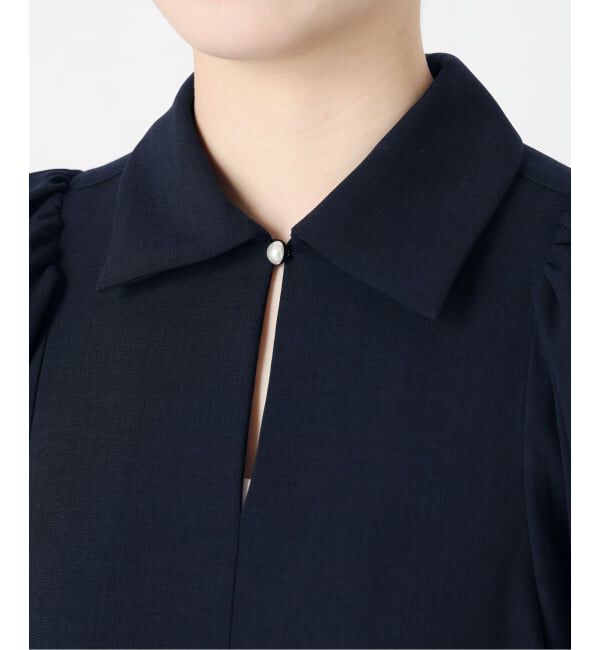 IENA「&NAVY メランジツイルギャザーワンピース」|ワンピース|