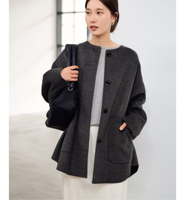 ≪WEB限定追加≫ハミルトンリバークルーネックコート（FRAMeWORK