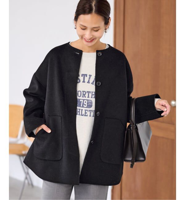 FRAMeWORK ハミルトンリバークルーネックコート ≪WEB限定追加≫ハミルトンリバークルーネックコート（FRAMeWORK