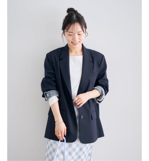 U by SPICK&SPAN「《予約》レースボンディングオーバージャケット」|テーラードジャケット|