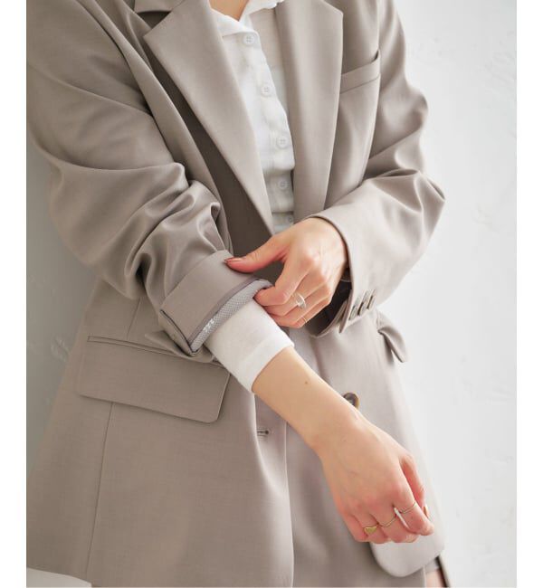 U by SPICK&SPAN「《予約》レースボンディングオーバージャケット」|テーラードジャケット|