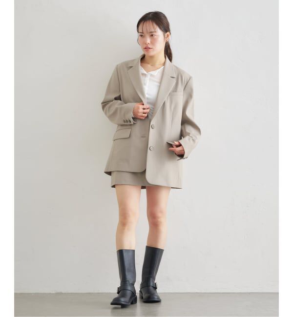 U by SPICK&SPAN「《予約》レースボンディングオーバージャケット」|テーラードジャケット|