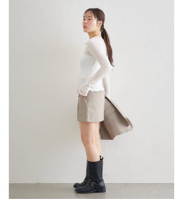 U by SPICK&SPAN「《予約》サイドスリットミニスカート」|スカート|