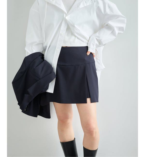 U by SPICK&SPAN「《予約》サイドスリットミニスカート」|スカート|