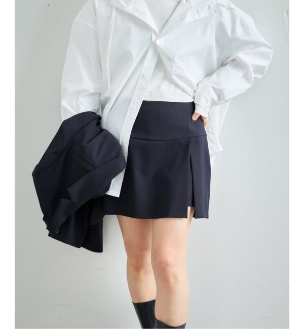 U by SPICK&SPAN「《予約》サイドスリットミニスカート」|スカート|