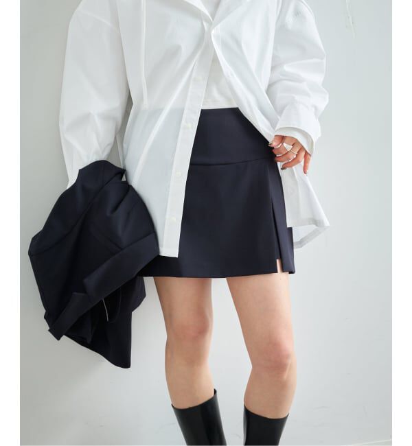 U by SPICK&SPAN「《予約》サイドスリットミニスカート」|スカート|