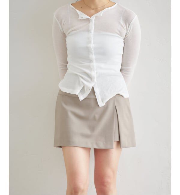 U by SPICK&SPAN「《予約》サイドスリットミニスカート」|スカート|