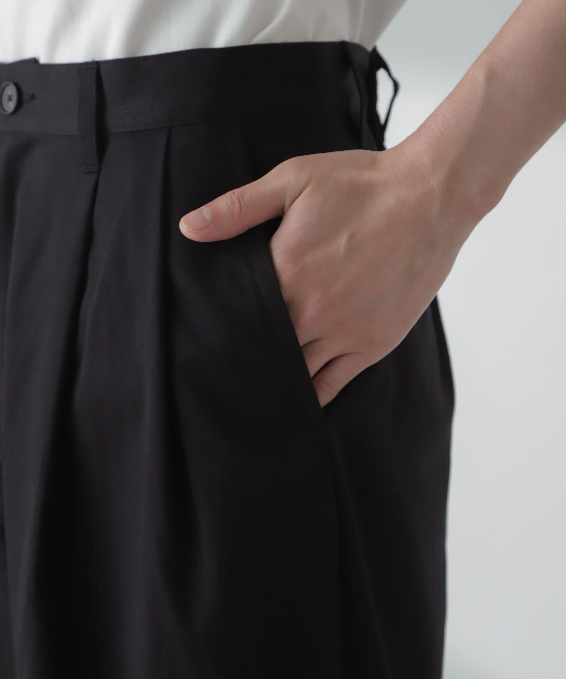 nano･universe「「大人のワイドパンツ」2タックワイドトラウザーズ」|チノ|