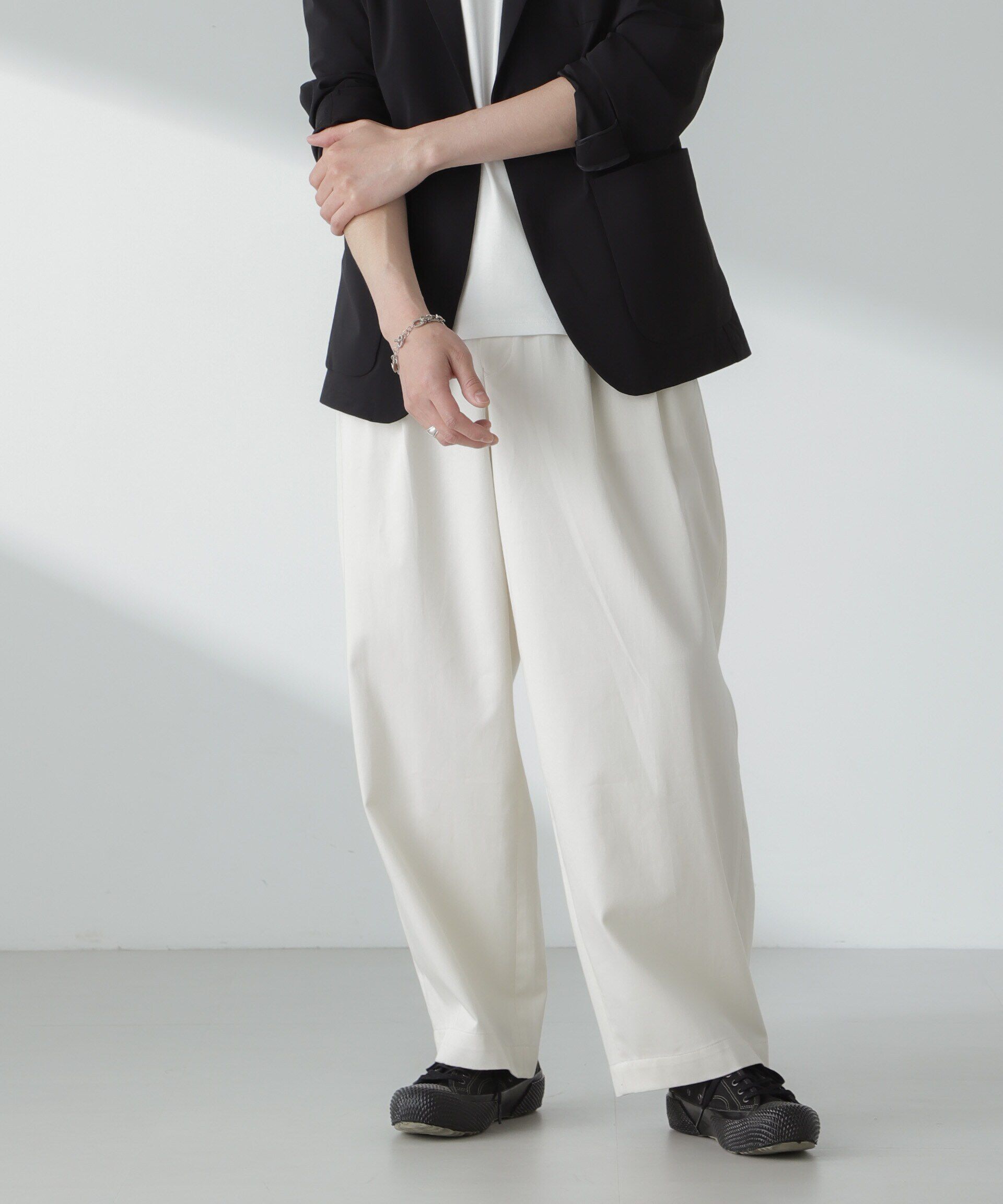 nano･universe「「大人のワイドパンツ」2タックワイドトラウザーズ」|チノ|