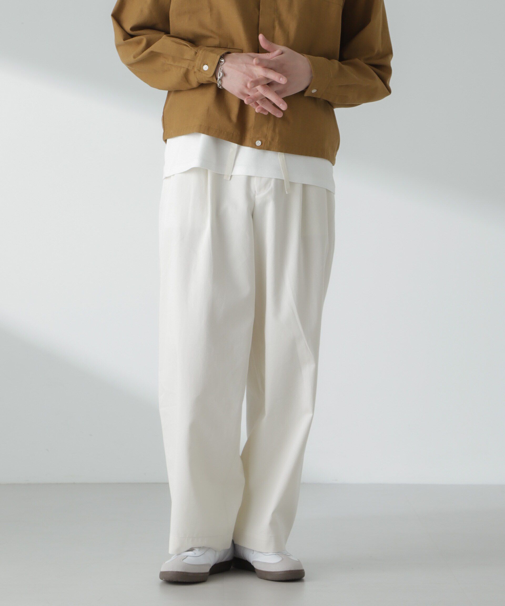 nano･universe「「大人のワイドパンツ」2タックワイドトラウザーズ」|チノ|