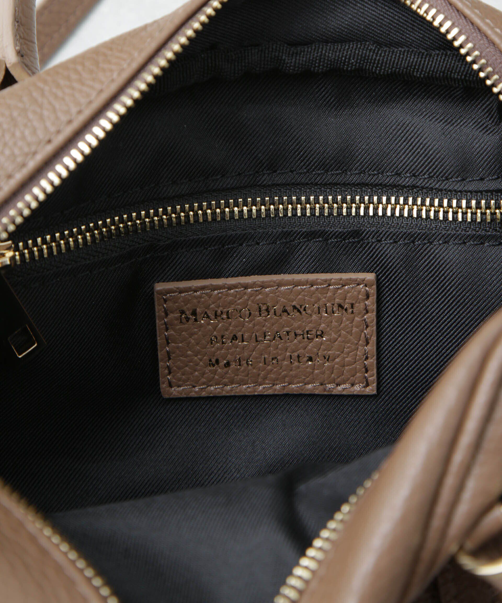 nano･universe「MARCO BIANCHINI/2WAY レザーミニボストンバッグ」|ショルダー・メッセンジャー|